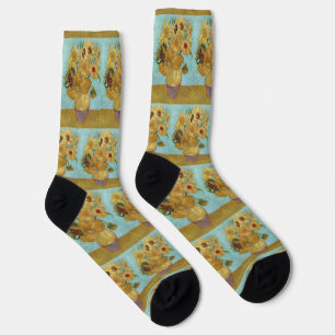 Calcetines Girasoles de Van Gogh - Impresionismo Azul y Amari