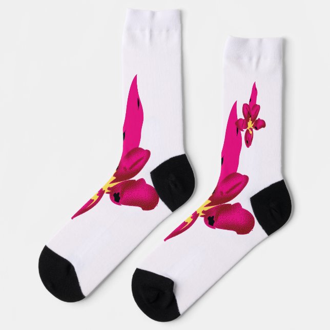 Calcetines Girly Design, Light Gold, Purplish Red (Izquierda)
