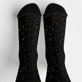 Calcetines Glam gold glitter and sparkles on black image