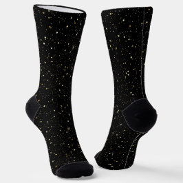 Calcetines Glam purpurina de oro y chispas en imagen negra