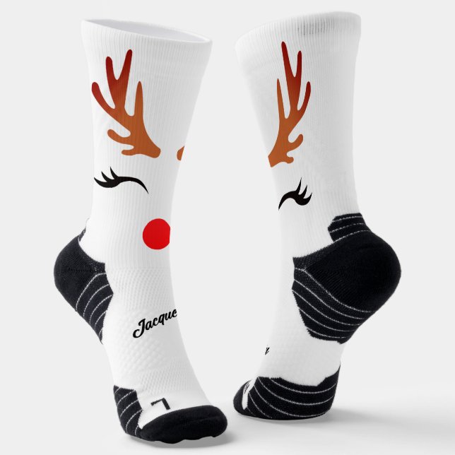 Calcetines Glam Rednose Reindeer y Antlers (Angular)