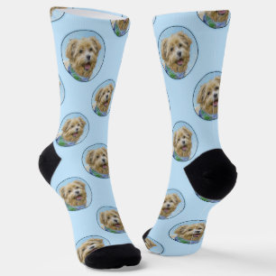 Calcetines Glen de Imaal Terrier Pintando Arte Perro Original