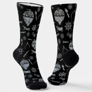 Calcetines Globos de zinc plateado Steampunk monogramados sut