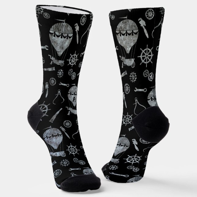 Calcetines Globos de zinc plateado Steampunk monogramados sut (Angular)