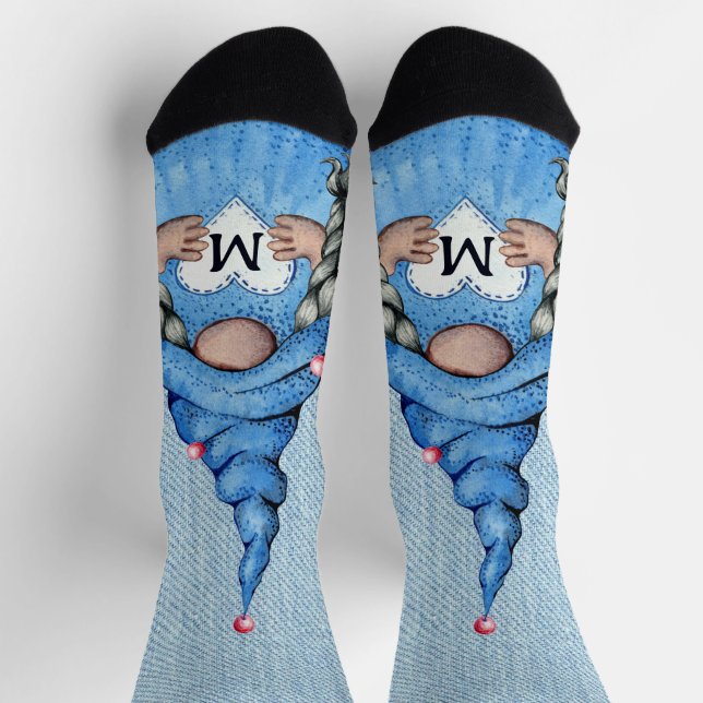 Calcetines Gnome Chica Denim (Arriba)
