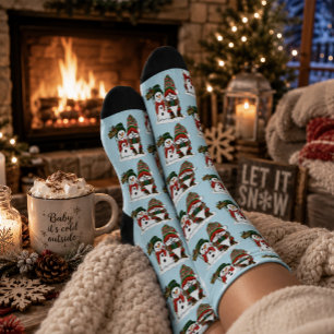 Calcetines Gnomo de Navidad Acogedor Muñeco de Nieve Fiesta d