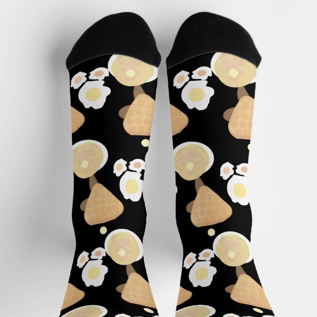 Calcetines Gofres Monos Pancake Huevos Desayuno Bufet Fiesta  (Arriba)