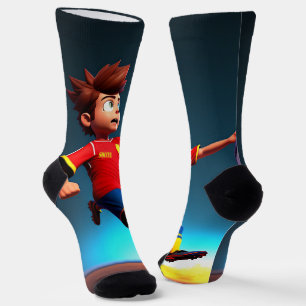 Calcetines "Gol Bound: La patada perfecta del niño animado"