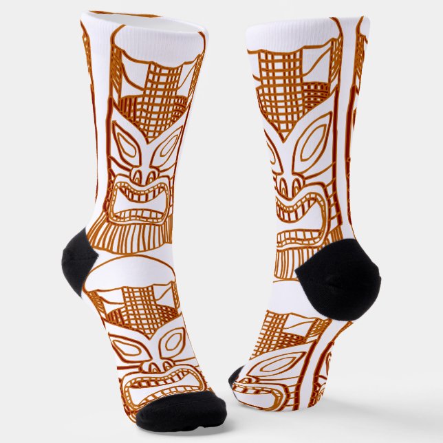 Calcetines Gold  Tiki Sculpture Thunder_Cove (Angular)
