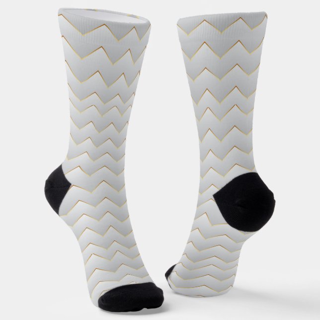 Calcetines Gold Zig Zag Chevron (Angular)