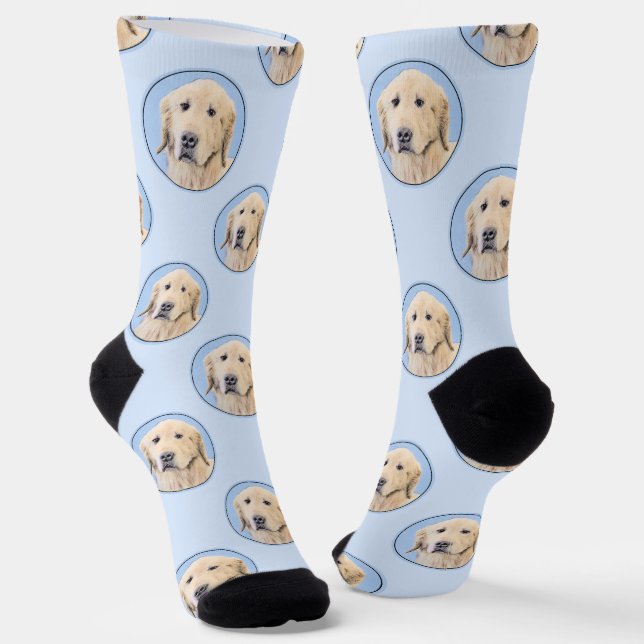 Calcetines Golden Retriever Pintura Cute Arte Perro Original (Angular)
