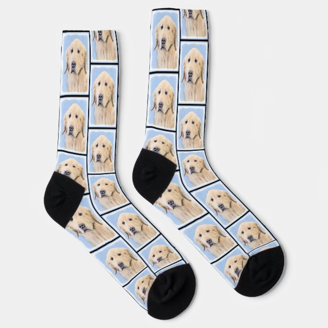 Calcetines Golden Retriever Pintura Cute Arte Perro Original (Derecha)