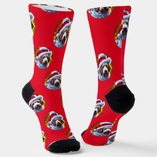 Calcetines Goldendoodle Navidades Sock, Fun, Cute Dog