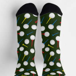 Calcetines Golf Balls y Tees Pattering Golfing