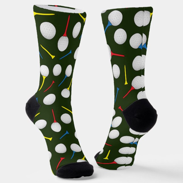 Calcetines Golf Balls y Tees Pattering Golfing (Angular)