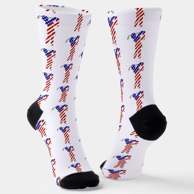 CALCETINES GOLF DE MUJERES PATRIÓTICAS DE EE. UU. (Angular)