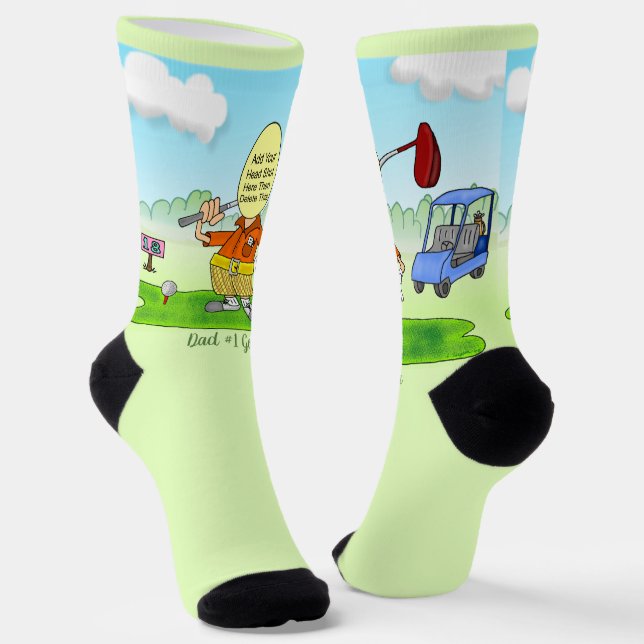 Calcetines Golf Funny Personalizado Crew (Angular)