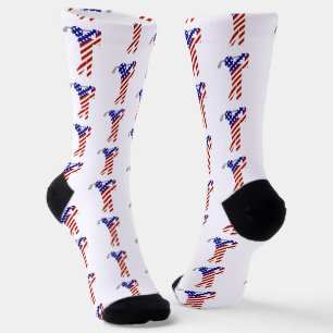 CALCETINES GOLF PARA HOMBRES PATRIÓTICOS DE EE. UU.