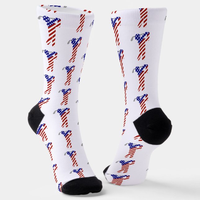CALCETINES GOLF PARA HOMBRES PATRIÓTICOS DE EE. UU. (Angular)