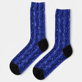 Calcetines Gotas de lluvia azul Metalizado