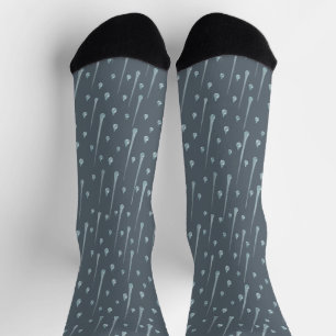 Calcetines Gotitas de lluvia Cute Día lluvioso Gris oscuro