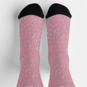 Calcetines Gotitas de lluvia Lindas Rosas Día Lluvioso