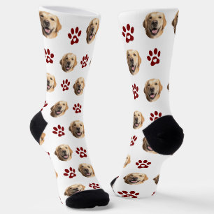 Calcetines Graciosa foto de perro Personalizado con el patrón