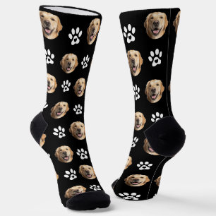Calcetines Graciosa foto de perro Personalizado con un patrón