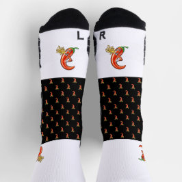 Calcetines Gracioso Chili picante En Patrón De Fuego