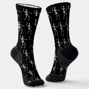 Calcetines Gracioso patrón de esqueleto de miedo Feliz Hallow