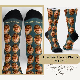 Calcetines Gracioso patrón de foto cara Personalizado para él