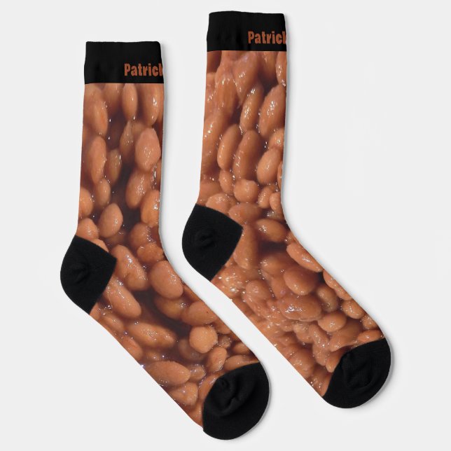 Calcetines Gracioso regalo frijoles horneados con nombre pers (Derecha)