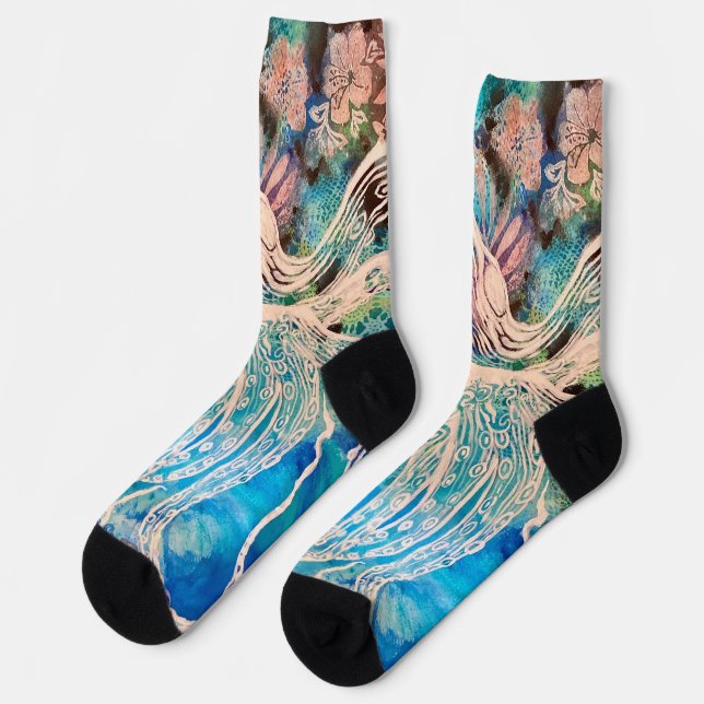 Calcetines Graciosos artículos artísticos de mente oceánica C (Izquierda)