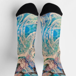 Calcetines Graciosos artículos artísticos de mente oceánica C