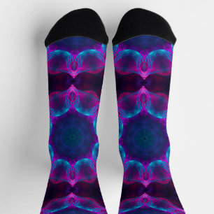 Calcetines Gradiente azul y rosado neón oscuro de Kaleidoscop