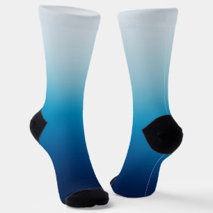 Calcetines Gradiente de azul océano de claro a oscuro
