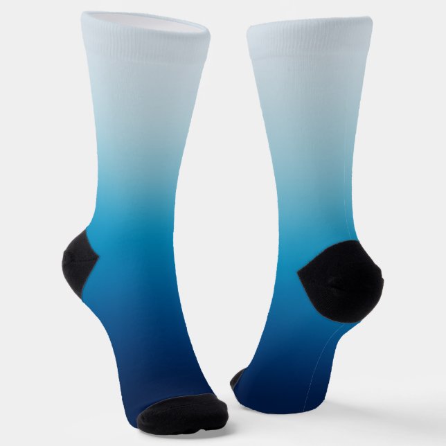 Calcetines Gradiente de azul océano de claro a oscuro (Angular)