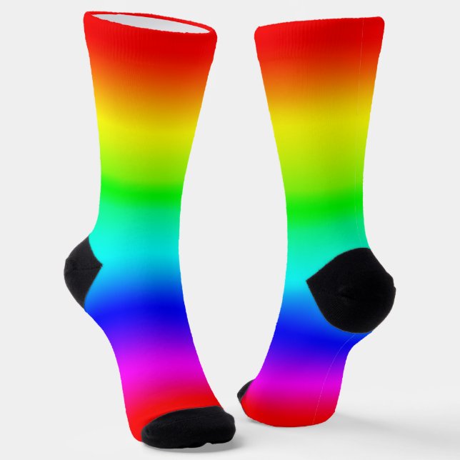 Calcetines Gradiente moderno del arco iris brillante (Angular)