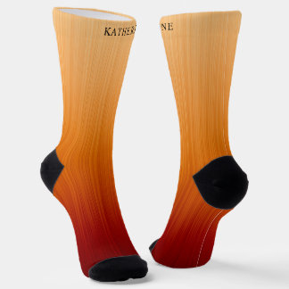 Calcetines Gradiente personalizado de amarillo claro a naranj