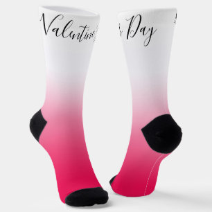Calcetines Gradiente rojo y blanco de verano brillante oscuro