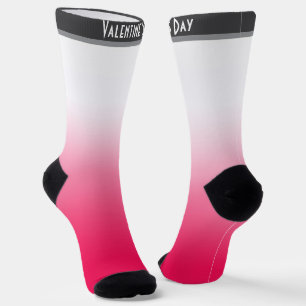 Calcetines Gradiente rojo y blanco de verano brillante oscuro