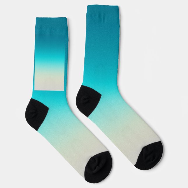 Calcetines Gradiente Teal Moderno Ombre (Derecha)