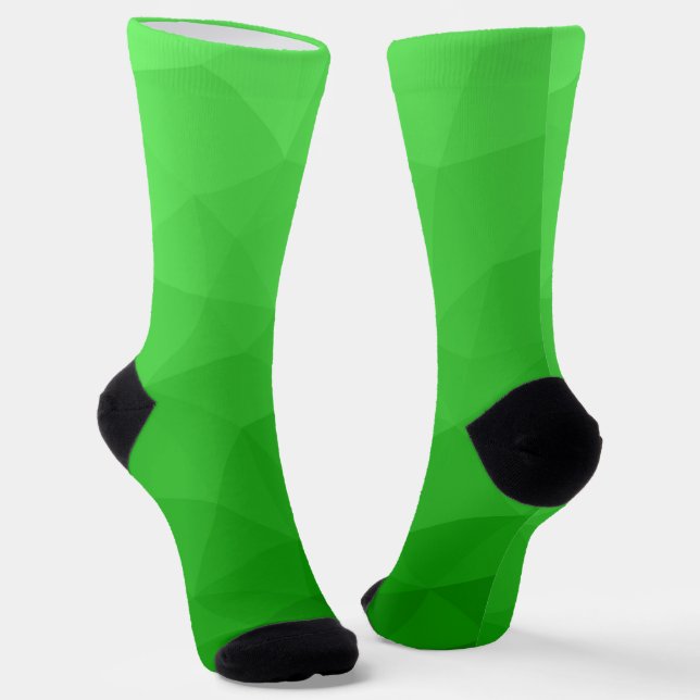Calcetines Gradiente verde claro malla geométrica patrón bril (Angular)