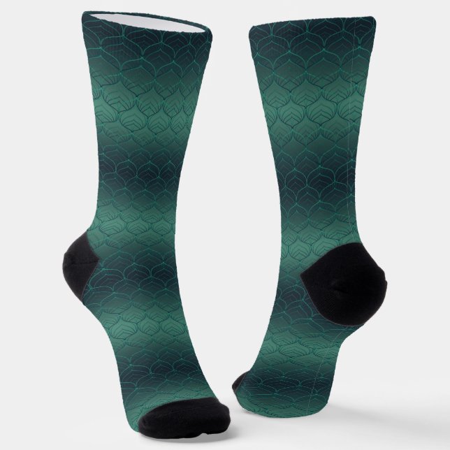 Calcetines Gradiente verde en estilo art déco. (Angular)