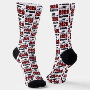 Calcetines Graduación de la clase bermellón de 2026