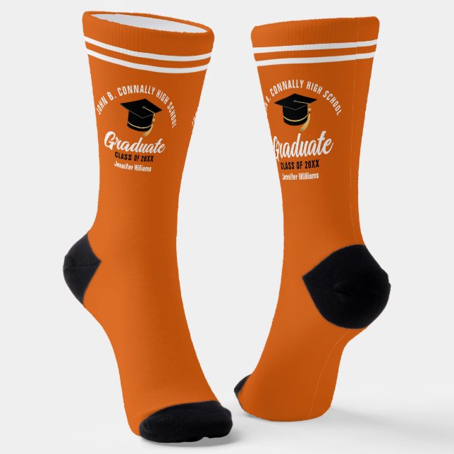 Calcetines Graduación personalizada 2025 de graduado blanco n (Angular)