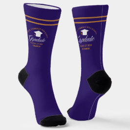 Calcetines Graduado Personalizado 2025 de Purple Gold