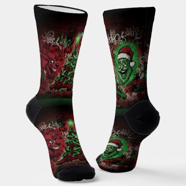 Calcetines Graffiti Christmas Sustainable Premium Socks (Angular)