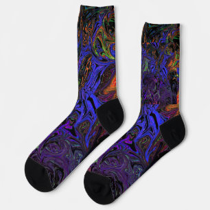 Calcetines Graffiti líquido morado