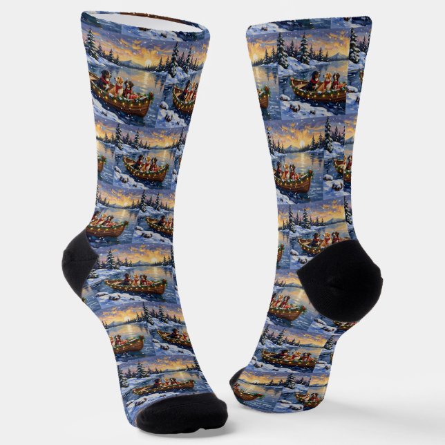 Calcetines Greater Swiss Mountain Dog Christmas Boat Holiday (Angular)